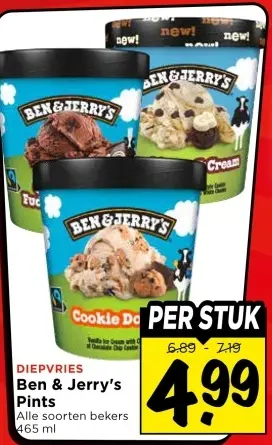 Aanbieding: Ben & Jerry's Pints