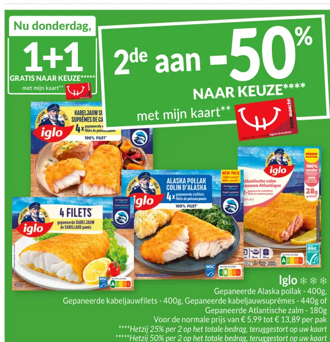 Promotie: Gepaneerde kabeljauwfilets, Gepaneerde kabeljauw