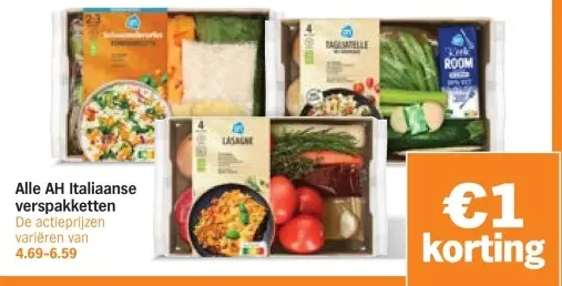 Aanbieding: AH Italiaanse verspakketten
