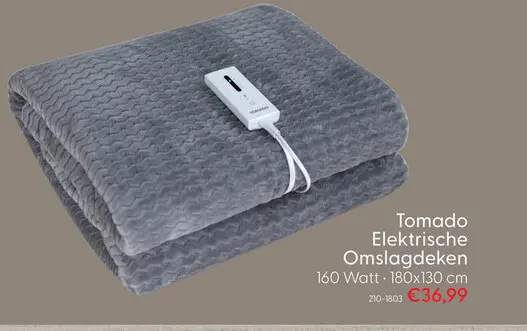 Aanbieding: Tomado elektrische omslagdeken 180x130 cm