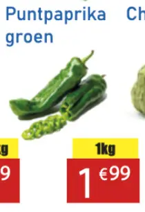Aanbieding: Puntpaprika groen