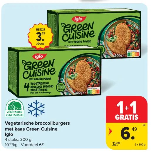 Aanbieding: Vegetarische broccoliburgers met kaas