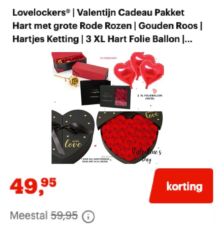 Aanbieding: Valentijn cadeau pakket