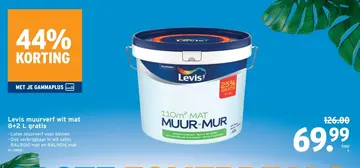 Aanbieding: Levis muurverf wit mat