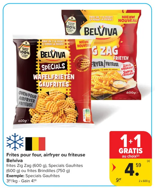 Offre: Frites pour four, airfryer ou friteuse