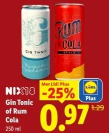 Aanbieding: Gin Tonic of Rum Cola