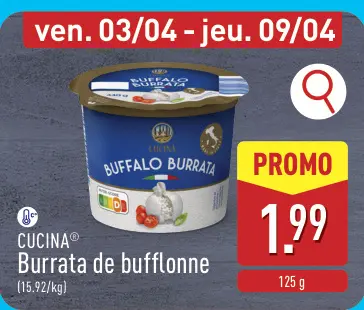 Offre: Burrata de bufflonne