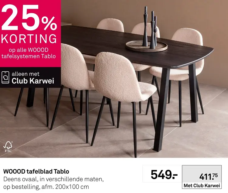 Aanbieding: WOOOD tafelsystemen Tablo