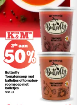 Aanbieding: Butterfly Tomatensoep met balletjes of tomaten