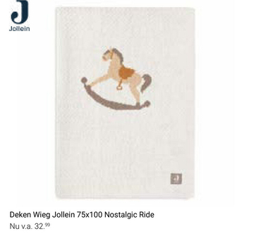 Aanbieding: Deken Wieg Jollein 75x100 Nostalgic Ride