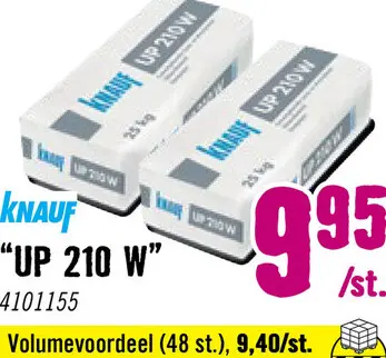 Aanbieding: KNAUF Cementgebonden pleister UP 210 W 25 kg