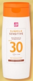 Aanbieding: DA Sun milk sensitive SPF30 200 milliliter