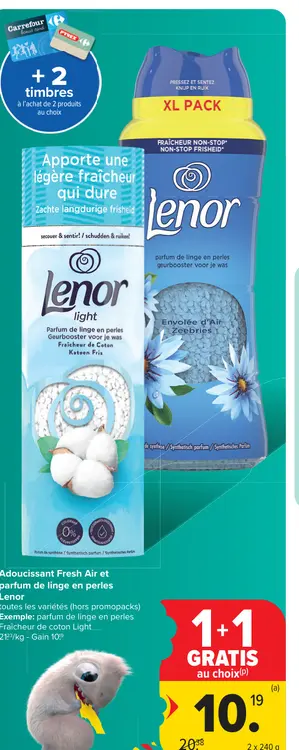 Offre: Adoucissant Fresh Air et parfum de linge