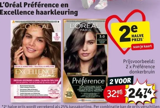 Aanbieding: Préférence en Excellence haarkleuring