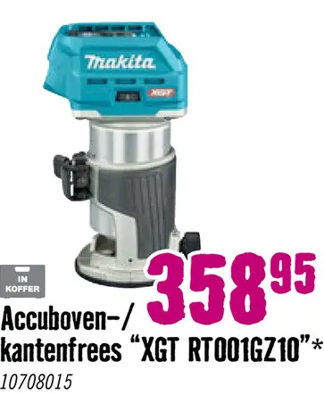 Aanbieding: Accu boven- en kantenfrees XGT RT001GZ10 **gratis accu**