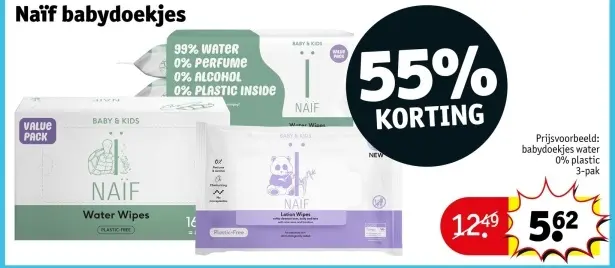 Aanbieding: Naïf babydoekjes