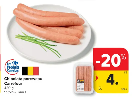 Offre: Chipolata porc/veau
