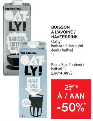 Offre: Boisson à l'avoine / haverdrink