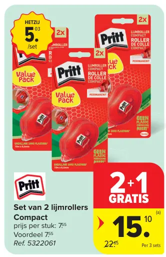 Promotie: Set van 2 lijmrollers Compact