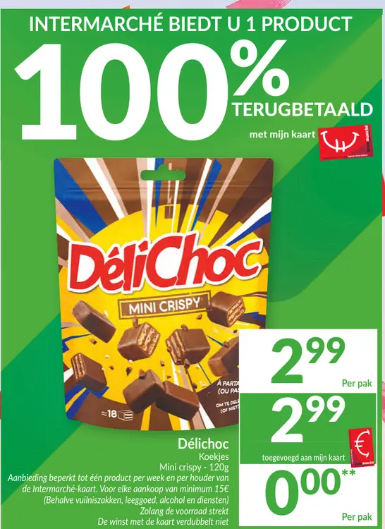 Promotie: Délichoc Koekjes Mini Crispy
