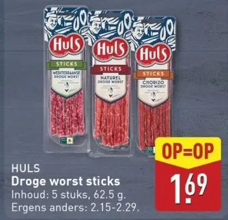 Aanbieding: Droge worst sticks