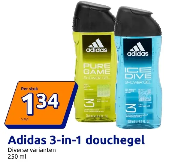 Aanbieding: Adidas 3-in-1 douchegel
