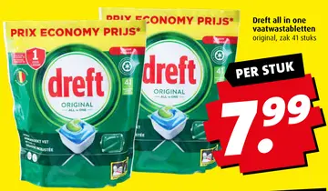 Aanbieding: Dreft all in one vaatwastabletten