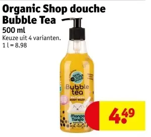 Promotie: Organic Shop douche Bubble Tea
