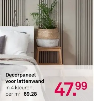 Aanbieding: Decorpaneel voor lattenwand