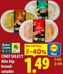 Aanbieding: Alle kip brood-salades