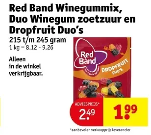 Promotie: Winegummix, Duo Winegum zoetzuur en Dropfruit Duo's