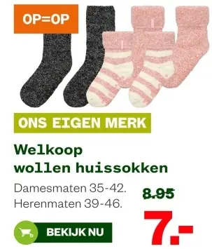 Aanbieding: wollen huissokken