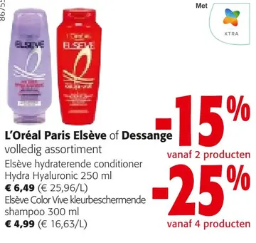 Aanbieding: L'Oréal Paris Elsève of Dessange volledig assortiment