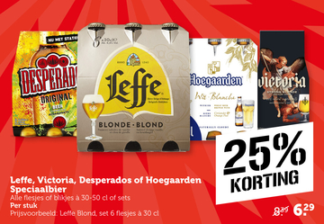 Aanbieding: Leffe, Victoria, Desperados of Hoegaarden Spe