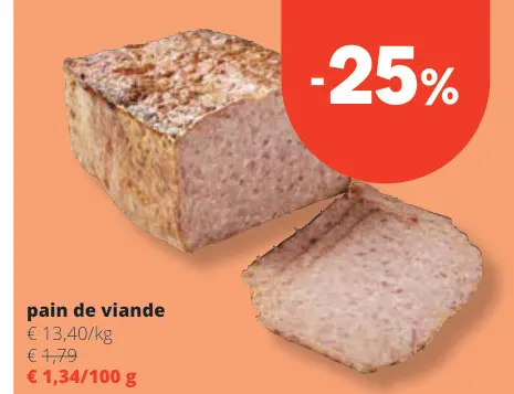 Offre: pain de viande