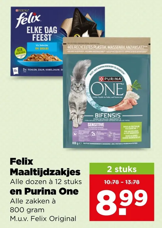 Aanbieding: Maaltijdzakjes en Purina One