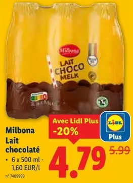 Offre: Milbona Lait chocolaté