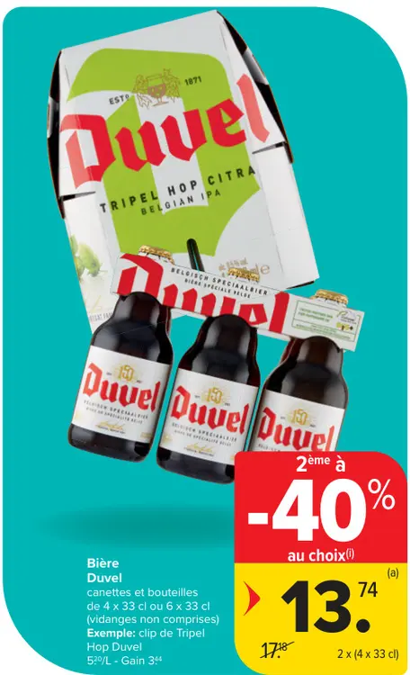 Offre: Bière Duvel