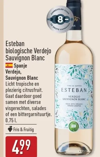 Aanbieding: Esteban biologische Verdejo Sauvignon Blanc