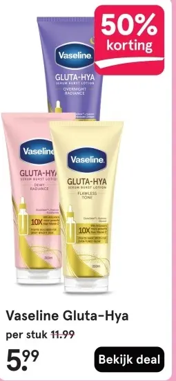 Aanbieding: Vaseline Gluta-Hya
