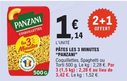 Aanbieding: Pâtes les 3 minutes