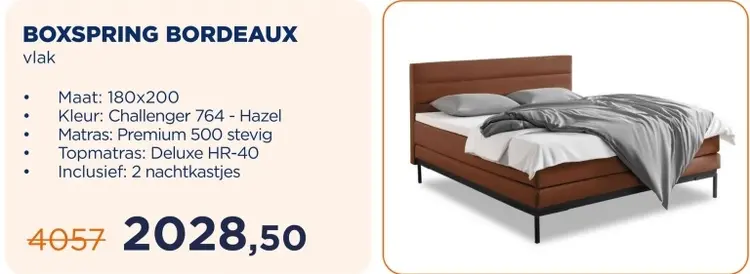 Aanbieding: Boxspring bordeaux