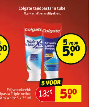 Aanbieding: Colgate tandpasta in tube