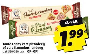 Aanbieding: Tante Fanny vers pizzadeeg of vers flammkuche