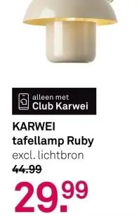 Aanbieding: tafellamp Ruby