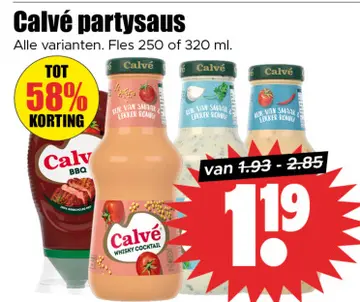 Aanbieding: Calvé partysaus