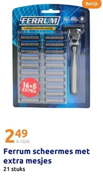 Aanbieding: Ferrum scheermes met extra mesjes