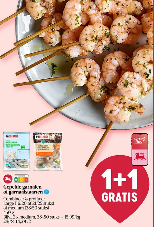 Promotie: Gepelde garnalen of garnaalstaarten