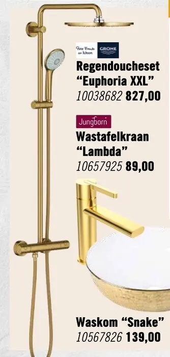 Aanbieding: GROHE Regendoucheset Euphoria XXL met 3 straalsoorten incl. thermostaatkraan ø31 cm brushed cool sunrise