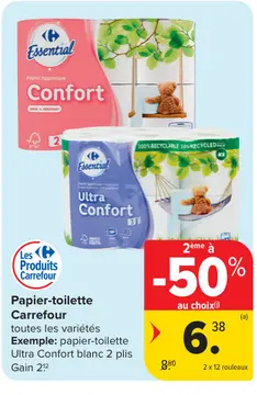 Offre: Papier-toilette Carrefour